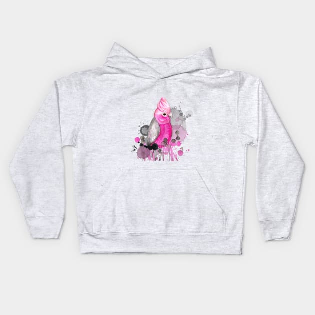 Galah cockatoo Kids Hoodie by Bwiselizzy